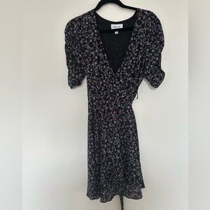 Wrap Floral V-Neck Dress